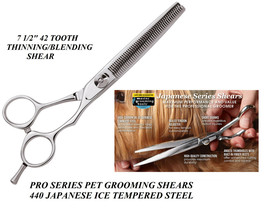Master Grooming Tools 7 1/2&quot; 42 Tooth Pro Thinning Shear Scissor Thinner Blender - £55.03 GBP