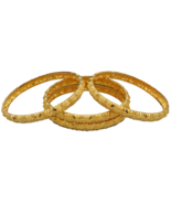 22k print stunning gold 6.3 cm bangle for wife national boss day jewelry - €4.225,79 EUR