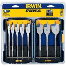 Irwin 341008 8-Pcs 6&quot; x 1/4&quot; Blue-Groove Hex Shank Speedbor Spade B... - $40.62