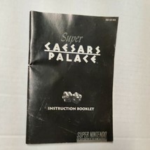 Super Caesars Palace SNES Super Nintendo B&amp;W Instruction Manual Only!! - $4.94