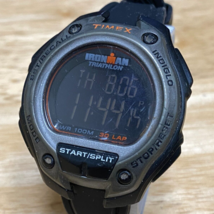Timex Digital Quartz Watch Ironman Men 100m Reverse LCD Alarm Chrono New Battery - £18.21 GBP