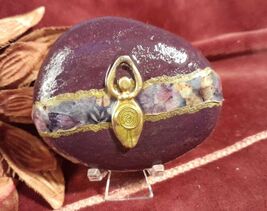 The Goddess Painted Rock Small Paperweight Desk Decor Gift Baskets Colle... - $8.65