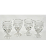 Vtg Anchor Hocking Water Juice Goblets 4pcSet Clear Drinking Glasses Bub... - £20.00 GBP