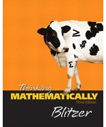 Thinking Mathematically by Robert Blitzer (2005, Boo... Very Good Condition - £7.26 GBP