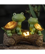 Garden Statue Turtles Figurine - Cute Frog Face Turtles Animal Sculpture... - £37.58 GBP