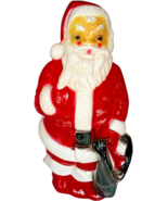 VTG  Empire lighted Santa Claus Blow Mold 13&quot; 1968 USA table top Decor W... - $48.69