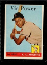 Vintage Baseball Trading Card Topps 1958 #406 Vic Power Kansas City A&#39;s - £8.39 GBP