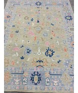 Oushak Hand Knotted Turkish Design Rug living room Beige Checkered Rug C... - $6,186.51 MXN+