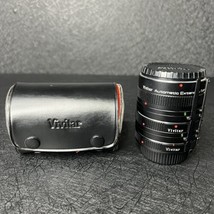Vivitar Automatic Extension Tube Set AT-5 with Case 36mm, 20mm, 12mm - $8.07