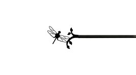 Village Wrought Iron CUR-71-35 Dragonfly Curtain Rod - £50.72 GBP