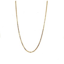 1mm Cable 18 inch Chain Necklace REAL SOLID 14 k Yellow Gold 4.3  g - £359.56 GBP