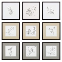 Gallery Perfect 9 Piece Decorative Art Prints &amp; Hanging Template Natural... - £84.34 GBP