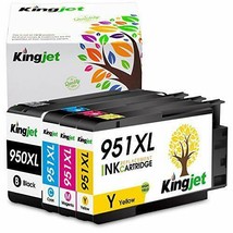 Kingjet Compatible Ink Cartridge Replacement for HP 950 951, 950XL 951XL Work - £20.14 GBP