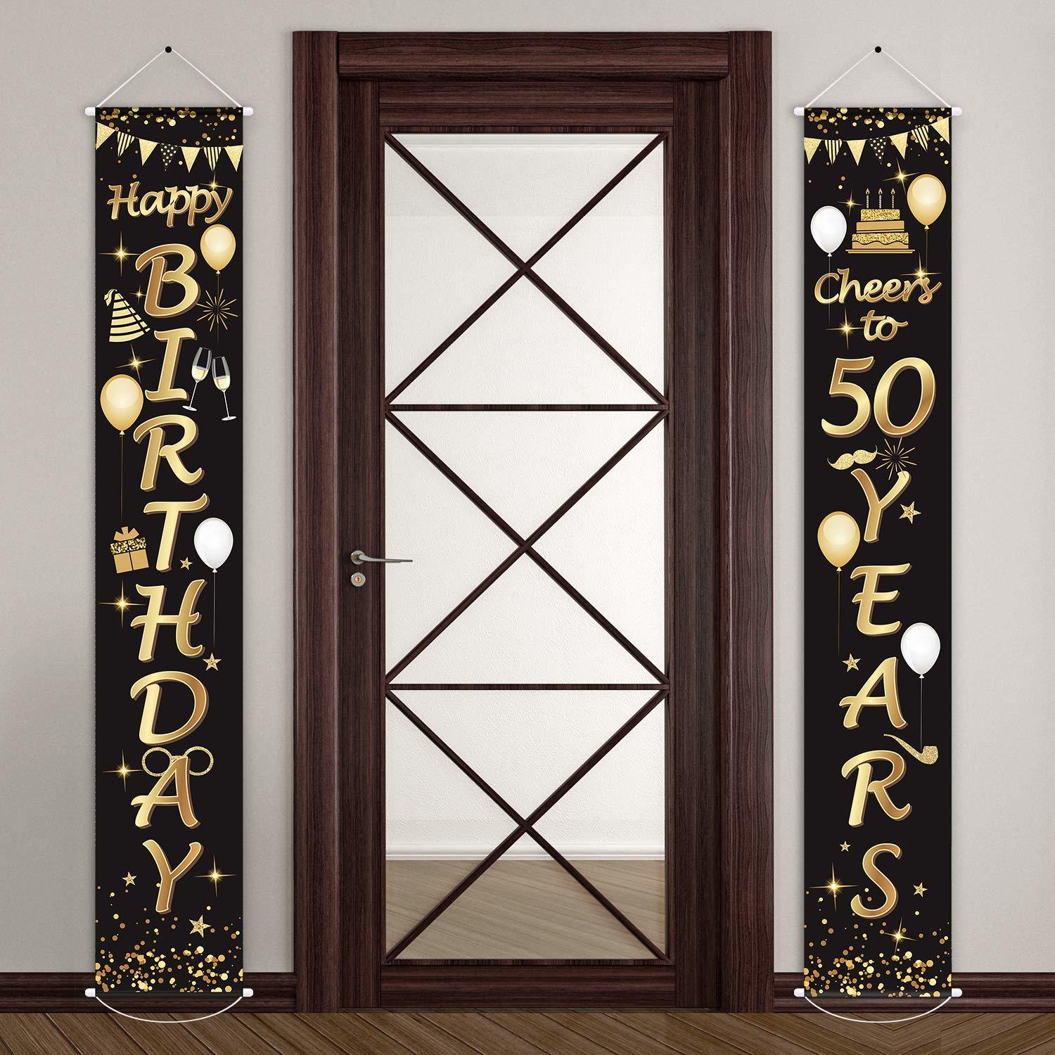 Primary image for 2 Pieces 50Th Birthday Party Decorations Cheers To 50 Years Banner 50Th Party De