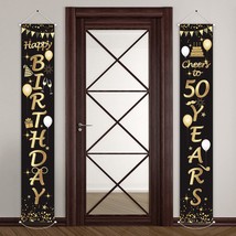 2 Pieces 50Th Birthday Party Decorations Cheers To 50 Years Banner 50Th Party De - £15.72 GBP