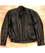 Mustang Youth/Women&#39;s Leather Biker Jacket Black XL Thinsulate Thermal I... - $51.79 CAD