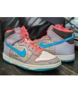 2011 Nike Dunk High 6.0 Gray/Glitter/Blue Skateboard Shoes 516848-140 Ki... - $101.36 CAD
