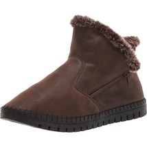 Easy Street Women Faux Fur Ankle Booties Archie Size US 7M Brown Faux Leather - £27.69 GBP