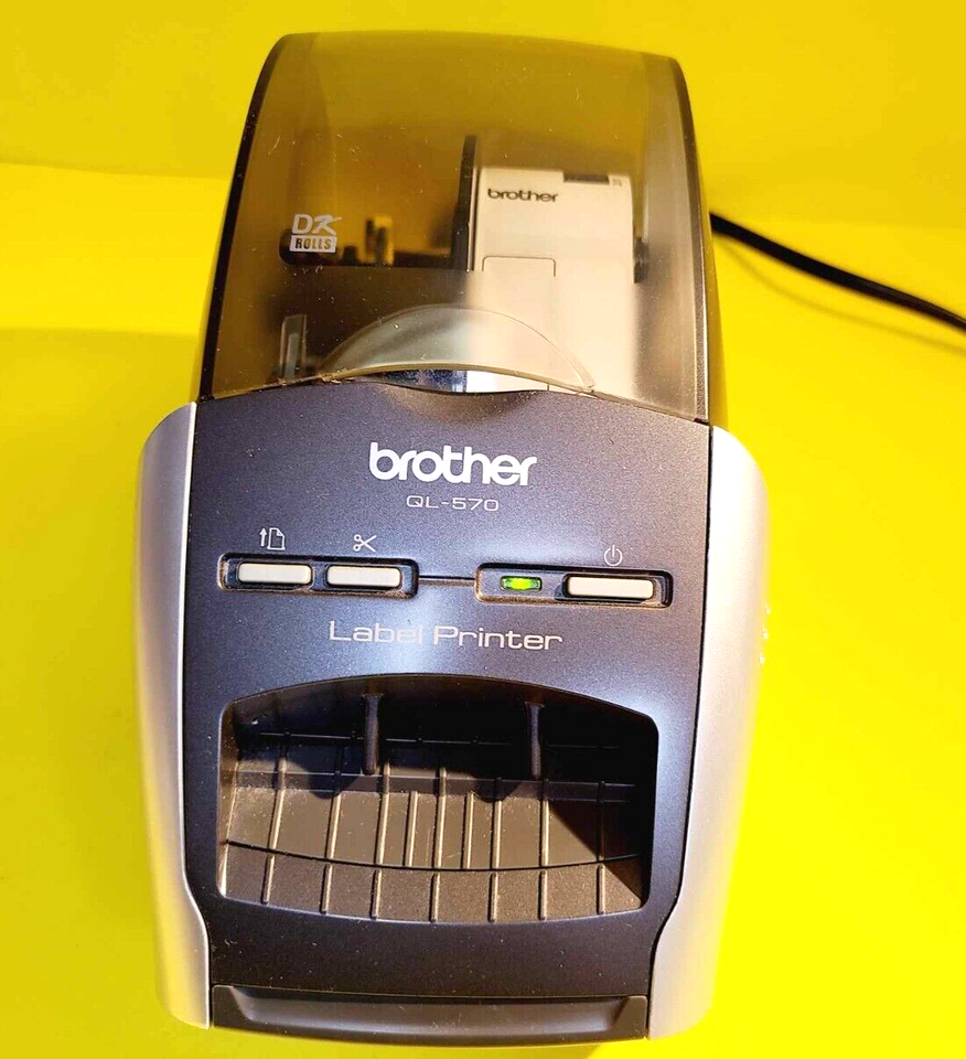 BROTHER QL-570 PROFESSIONAL HIGH RESOLUTION THERMAL LABEL PRINTER W/ POW... - $20.50