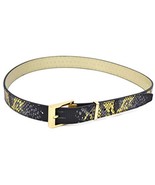 MSRP $44 DKNY Women&#39;s Metallic Snake-embossed Belt Charcoal Size Large - $23.38 CAD