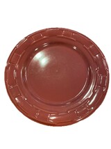 Longaberger Pottery Woven Traditions Dinner Plate Wine 10.25&quot; - $16.14