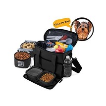 Overland Travel Dog Tote Bag includes Collapsible Silicone Bowls  - $95.00