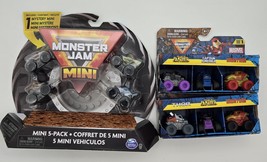 Monster Jam Marvel Series 1 Minis 3-Pack Black Panther Captain Iron - Pa... - $175.08 MXN