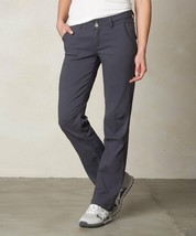 New NWT Womens Prana Pants Halle 2 Dark Gray Coal Zip Pockets UPF 50 Con... - $147.51