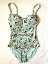 NWT Nip Tuck Sexy Boho Breeze Floral Balconette Ruched One Piece Swim Suit USA 4 - £62.71 GBP