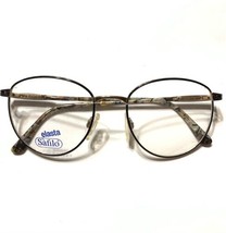 Oval Safilo Elasta 4568 Eyeglass Frame Made In Italy Metal Black Gold Multi - £38.82 GBP