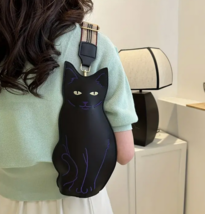 Black cat shoulder bag - £17.52 GBP