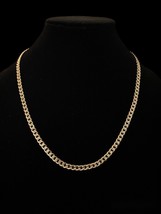 x2 Miami Cuban Link Curb Chain Gold over 316L Stainless Steel 7mm Necklace 24&quot; - £18.44 GBP