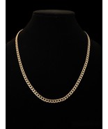 x2 Miami Cuban Link Curb Chain Gold over 316L Stainless Steel 7mm Necklace 24" - £18.05 GBP