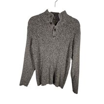Driving Force Men’s Ribbed Pullover Sweater 1/3 Button Mocha Brown Size ... - $15.81