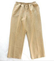 Alfred Dunner Women&#39;s Sz 16 Comfort Waist Casual Dress Pants Pockets Caramel - £6.08 GBP