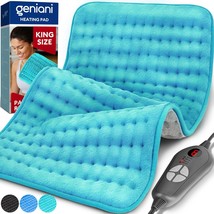 Double Sided XL Heating Pad Electric for Lower Back Pain Period Cramps Relief He - £43.43 GBP