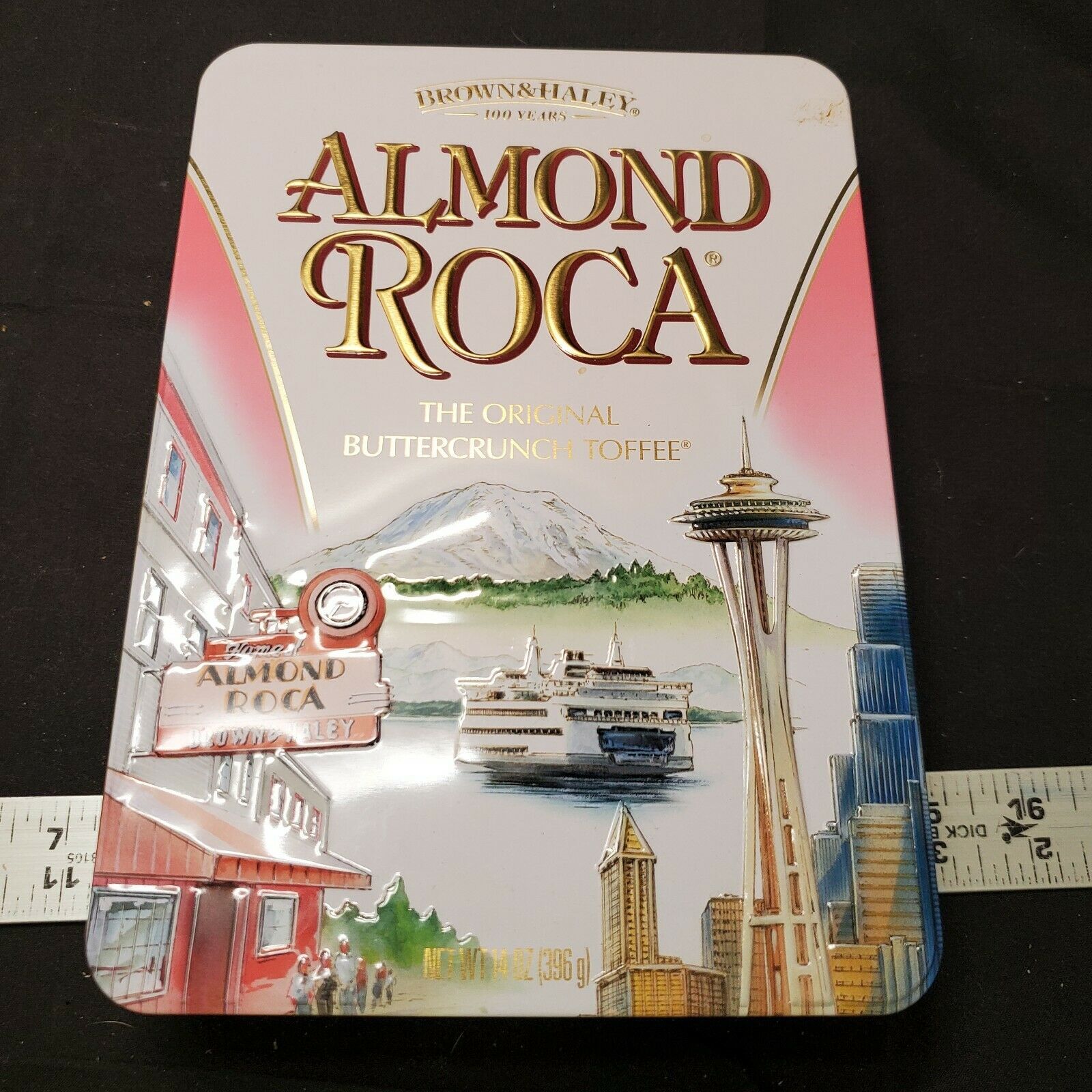 ALMOND ROCA Buttercrunch Collectible SEATTLE Tin ONLY EMPTY (14 oz) VGC 1-1 - $8.50
