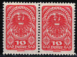 Austria 1921 Very Fine Mnh Pair Stamp Scott # 247 - £0.68 GBP