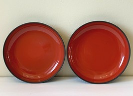 Revol France Ceramic Gloss Finish Pepper Red and Black Matte Underside Bowls - £61.79 GBP