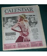 MADONNA CALENDAR NEWSPAPER SUPPLEMENT VINTAGE 1991 - $47.97 CAD