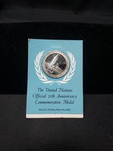 1970 United Nations 25th Anniversary Sterling Silver 925 Coin, 15 + Grams - $368.19 MXN