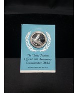 1970 United Nations 25th Anniversary Sterling Silver 925 Coin, 15 + Grams - €16,81 EUR