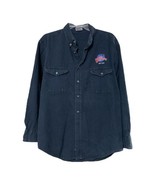 Planet Hollywood New York Mens Blue Button Cotton Long Sleeve Shirt Size... - $19.99