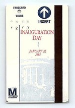 1993 Washington Dc Metro Fare Card Clinton Presidenziale Inaugurale One ... - $46.46