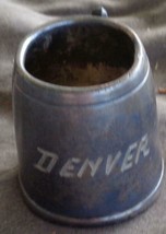Collectible Miniature Beer Mug – Silverplate – Engraved “Denver” – GDC –... - £13.22 GBP