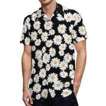 Mondxflaur Daisy Button Down Shirts for Men Short Sleeve Pocket Casual - £20.72 GBP