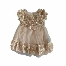 Nannette Baby Formal Rose Champaign Dress Size 18 Months - £19.55 GBP