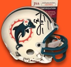 ZACH THOMAS AUTOGRAPHED SIGNED MIAMI DOLPHINS MINI HELMET JSA CERTIFIED - £132.33 GBP