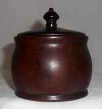 Vintage Turned Mahogany Wood Lidded Canister Made in Grand Cayman By Ralph Terry - £50.99 GBP