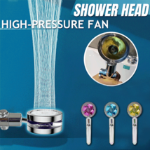 High Turbo Pressure Shower Massage Head 360 Rotated Bathroom Powerful Water - £8.77 GBP